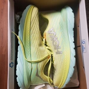 Hoka Women's Yellow and Green Running Shoes